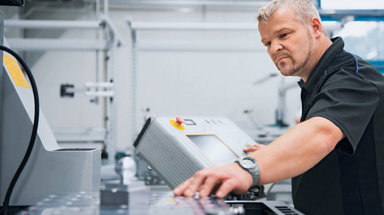 Man checking Machinery Safety